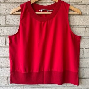 Athleta Zephyr Vibrant Red Cropped Tank Top Small